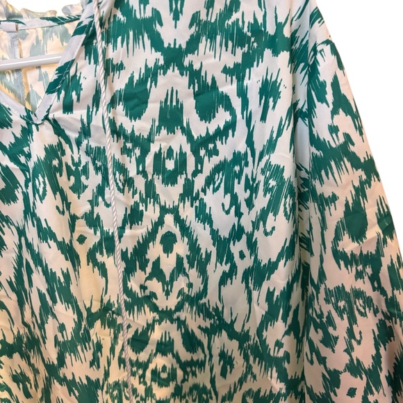 NWOT-Green and White Patterned Women's Dress - Picture 3 of 7